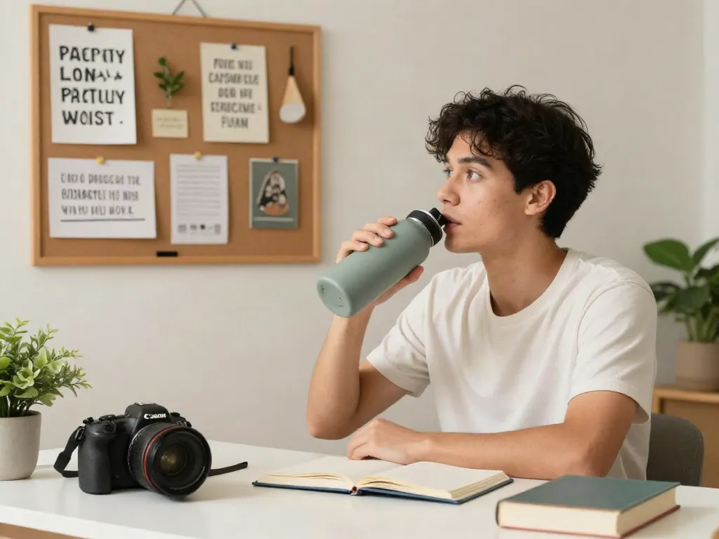 Inspired individual cultivating a positive attitude with journaling at rokok88.